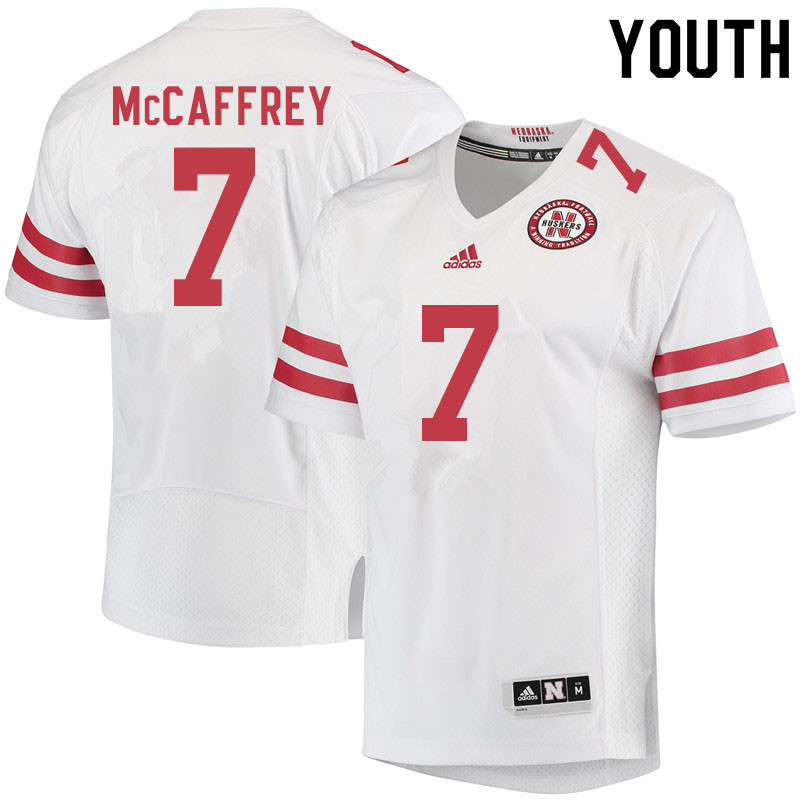 Youth #7 Luke McCaffrey Nebraska Cornhuskers College Football Jerseys Sale-White - Click Image to Close